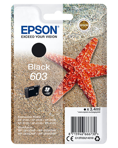 Epson C13T03U14010 ink cartridge 1 pc(s) Original Standard Yield Black Epson C13T03U14010 ink cartridge 1 pc(s) Original Standard Yield Black